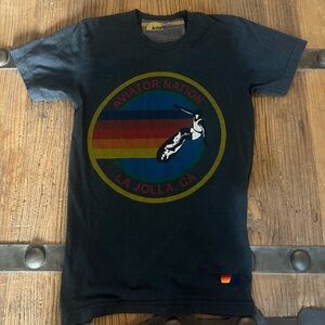Aviator Nation Charcoal Tee La Jolla Ca, XS